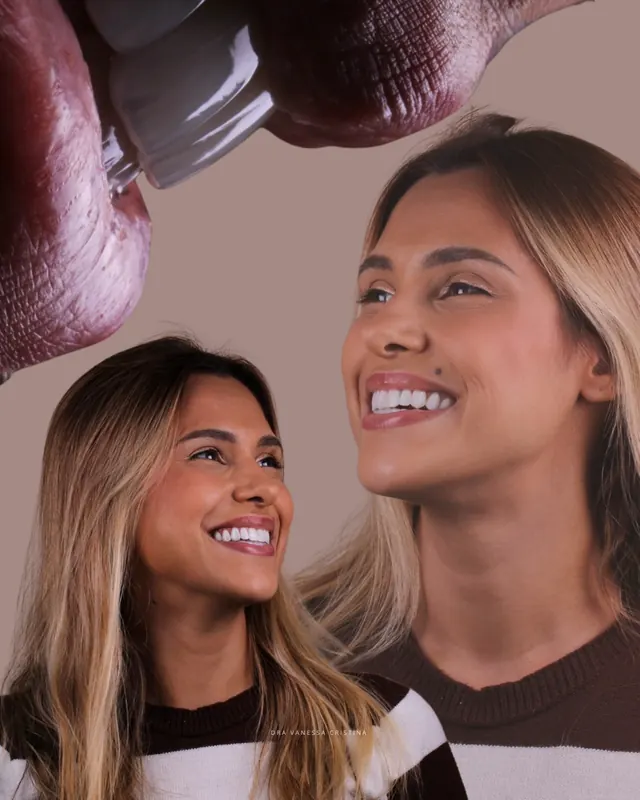Paciente sorrindo após o tratamento